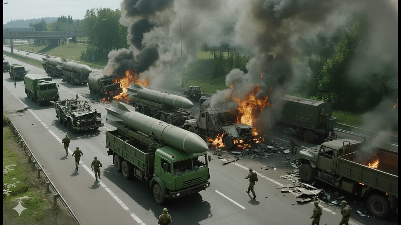 14 минут назад! Российские войска уничтожили колонну, перевозившую 5000 американских ракет в Украину