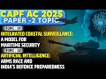 ARTIFICIAL INTELLIGENCE & INTEGRATED COASTAL SURVEILLANCE | CAPF 2025 PAPER-2 | ESSAY WRITING