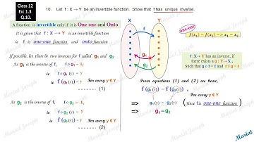 1. Inverse, fog, gof.(Class 12 Relations and Functions, NCERT Exercise 1.3  Qst 10)