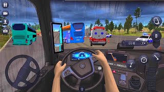 도시에서 간식을 먹고 있는 트럭 운전사 🚚 트럭 시뮬레이터: 궁극 - BEST 2021 자동차 시뮬레이터 게임 Android/IOS 게임 플레이 screenshot 5