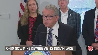 Ohio Gov. Mike DeWine gives update in Indian Lake following severe storms