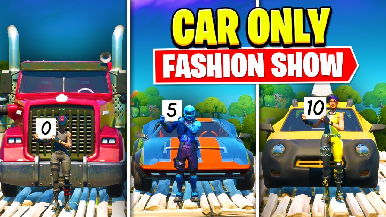 I hosted a CAR ONLY Fashion Show in Fortnite... (BEST CAR SKIN COMBOS