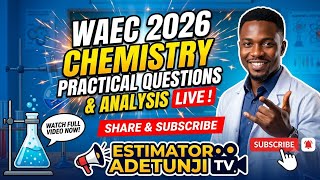 Waec 2026 Chemistry Practical Questions and Answers with full Analysis.#education #viral #chemistry