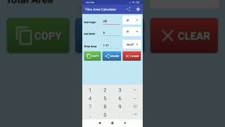 Tiles Area Calculator from Mobilia Apps screenshot 2