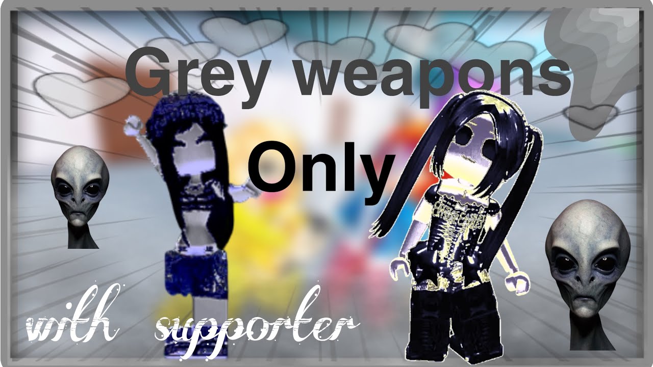 🫧Only using GREY WEAPONS in baddies Roblox🫧 