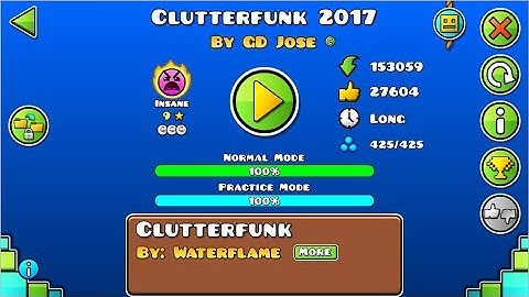 Geometry Dash: Clutterfunk 2017 by GD Jose (EPIC insane)