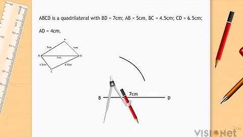 When the lengths of four sides and a diagonal are given Practical Geometry CBSE Class 8 Maths