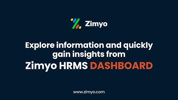 Zimyo HRMS | Explore information and quickly gain insights from dashboard