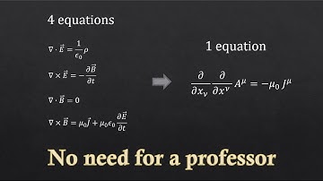 Vier Maxwell-vergelijkingen - gecombineerd tot één