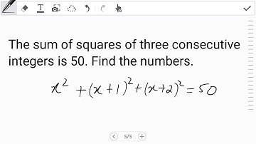 The sum of squares of three consecutive integers is 50 || Mathematics Greade 10 KPK Board Education