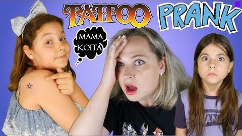 ARIADNI DID A TATTOO!! PRANK ON MOM WITH HIDDEN CAMERAS!!