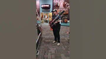 Playing THE FORBIDDEN RIFF in Guitar Center... #shorts