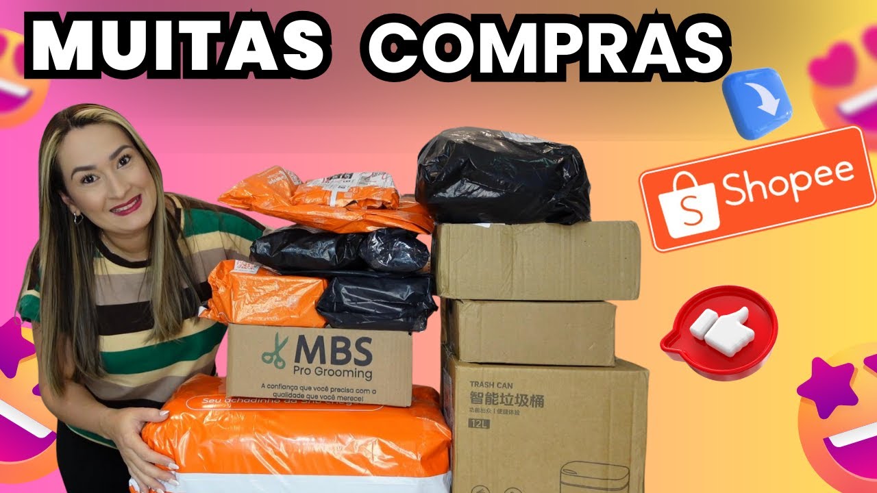 MUITAS COMPRAS DA SHOPEE, VEM VER COMIGO!