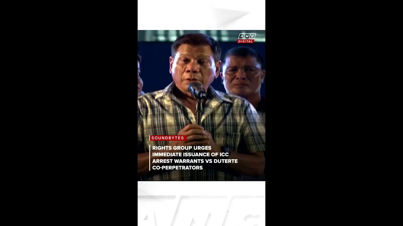 Rights group: Duterte drug war co-perpetrators could intimidate witnesses, flee | ANC