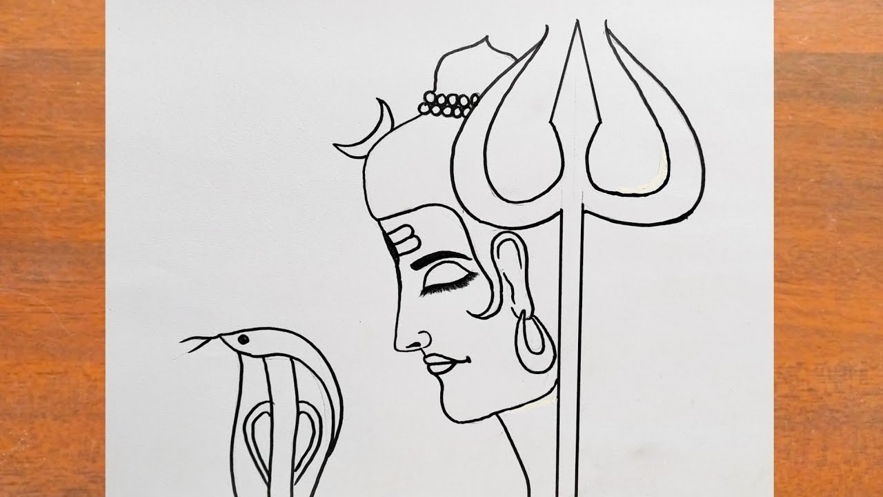 Mahadev Drawing Easy / How to Draw Lord Shiva With Pencil Easy Step by ...