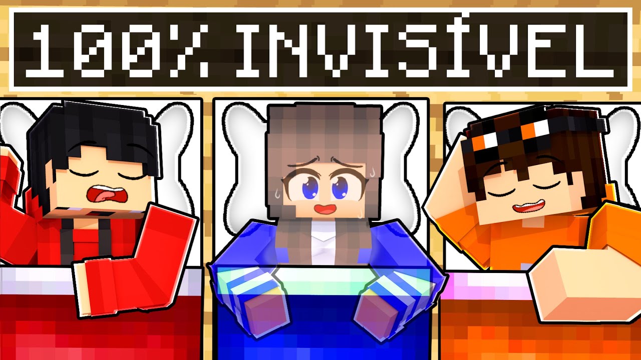 INVISIVEL na FESTA DO PIJAMA de GAROTOS no Minecraft ◂Miika▸