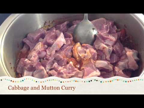 Cabbage and Mutton Curry - Learn To Cook Indian Curries