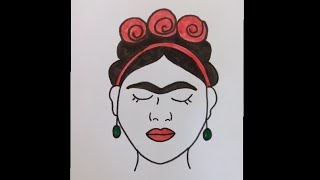 Frida Kahlo Nasıl Çizilir? Kolay Çizim!How To Draw Frida Kahlo?