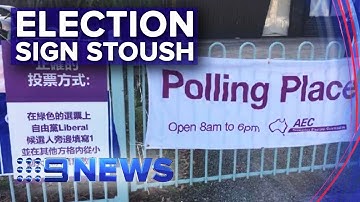 Liberal official admits Chinese language signs looked like AEC material | Nine News Australia