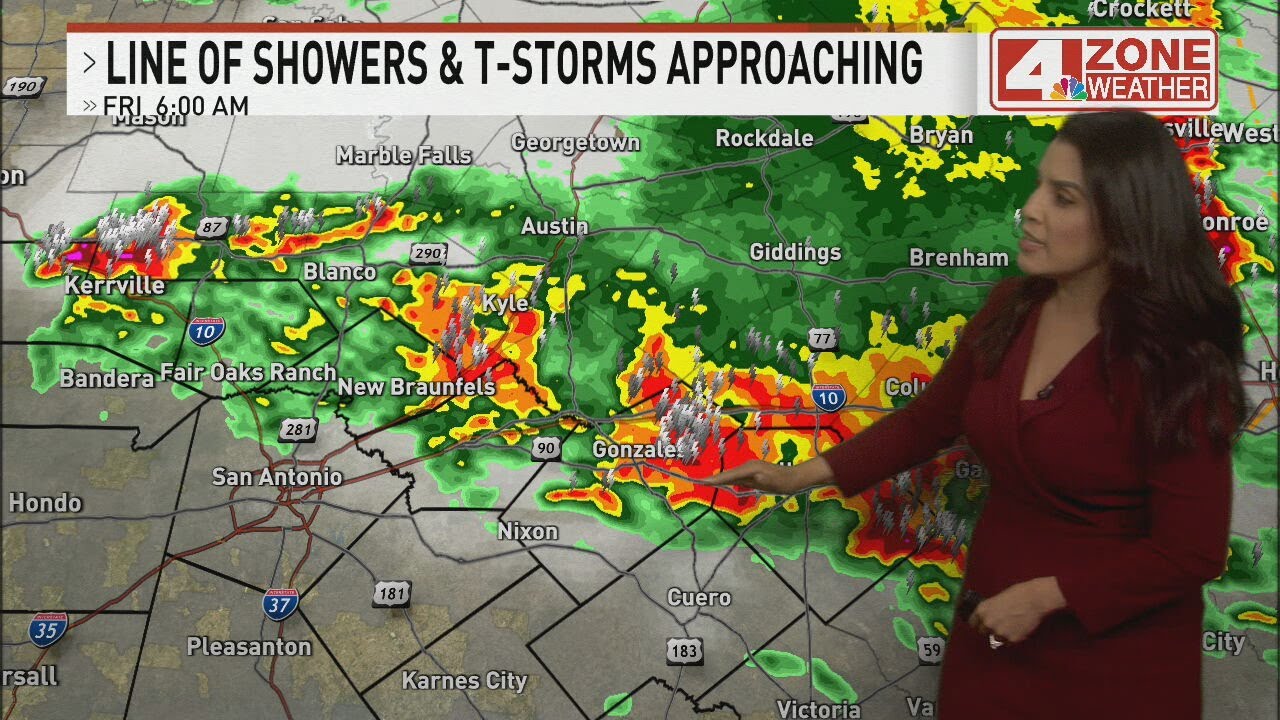 Morning thunderstorms, with another round of storms possible tonight ...