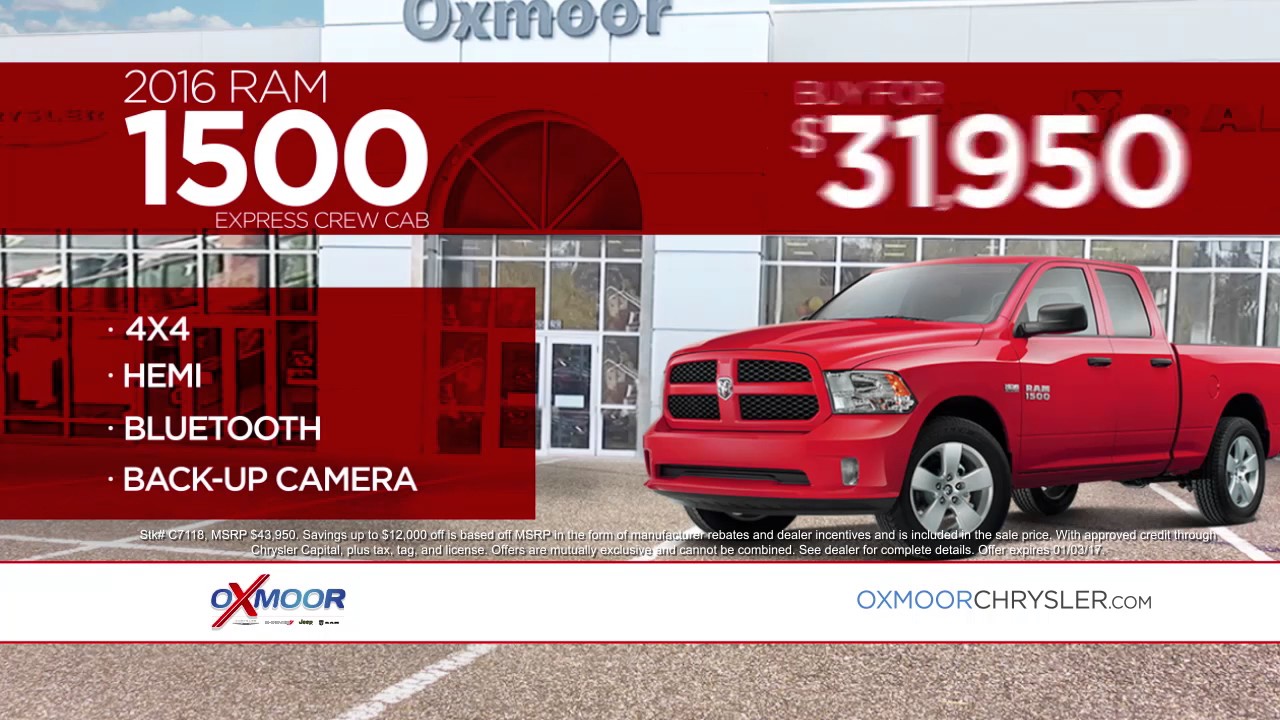 December Specials in Louisville KY at Oxmoor Chrysler Dodge Jeep Ram