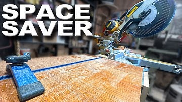 Space-Saving Mobile Miter Saw Station for Small Workshops