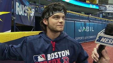 BOS@TB: Benintendi breaks down his spectacular catch