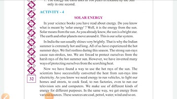|| STD-8 || ENGLISH || UNIT-4 || ACTIVITY-4 || SOLAR ENERGY ||