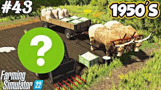 1950'S. New TRACTOR. Ox trailer. Garlic picking. Selling seed grass. FS 22. Ep 43