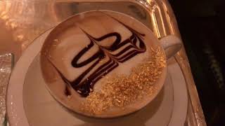 24 Carat Gold Coffee and IceCream!! Le Cafe in Emirates Palace, Abu-Dabhi