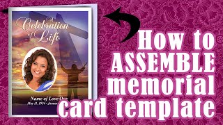 Assemble Folded Funeral Memorial Card