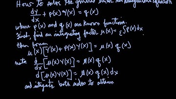 First Order Variable Coefficient Linear Equation
