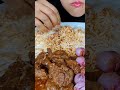 ASMR: EATING SPICY CHICKEN CURRY🔥 BASMATI RICE || #shorts #mukbangn#asmreating #mukbangasmr #asmr