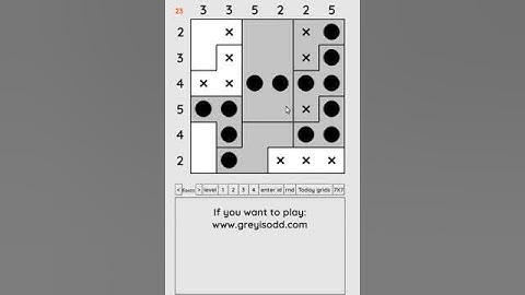 Grey is Odd - Today grids. Solution level 3 6X6 dated 04-10-2024