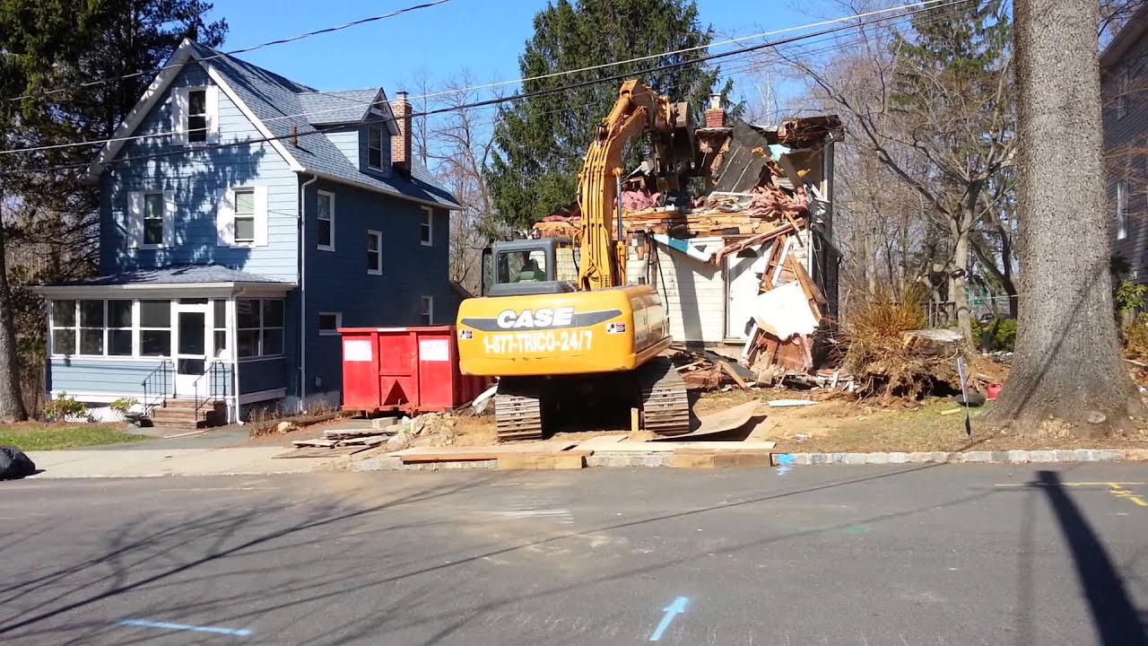 House demolition in Morristown, NJ YouTube