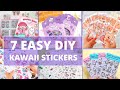 Diy kawaii stickers how to make stickers at home handmade stickers 7 easy diy kawaii stickers