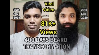 400 days beard growth time lapse Yeard No shave November Hair growth  Covid  beard Day 1 to Day 400