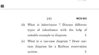 MCS-032 revised JUNE-2022 QUESTION PAPER IGNOU