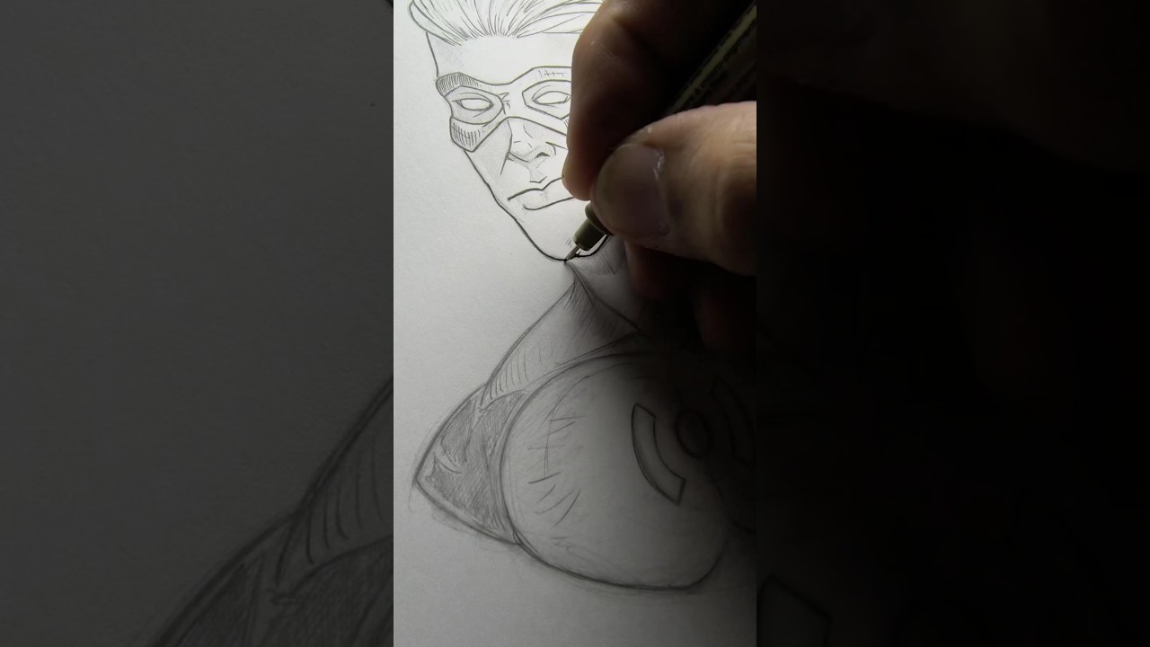 Throwback to a previous inking progress on Green Lantern