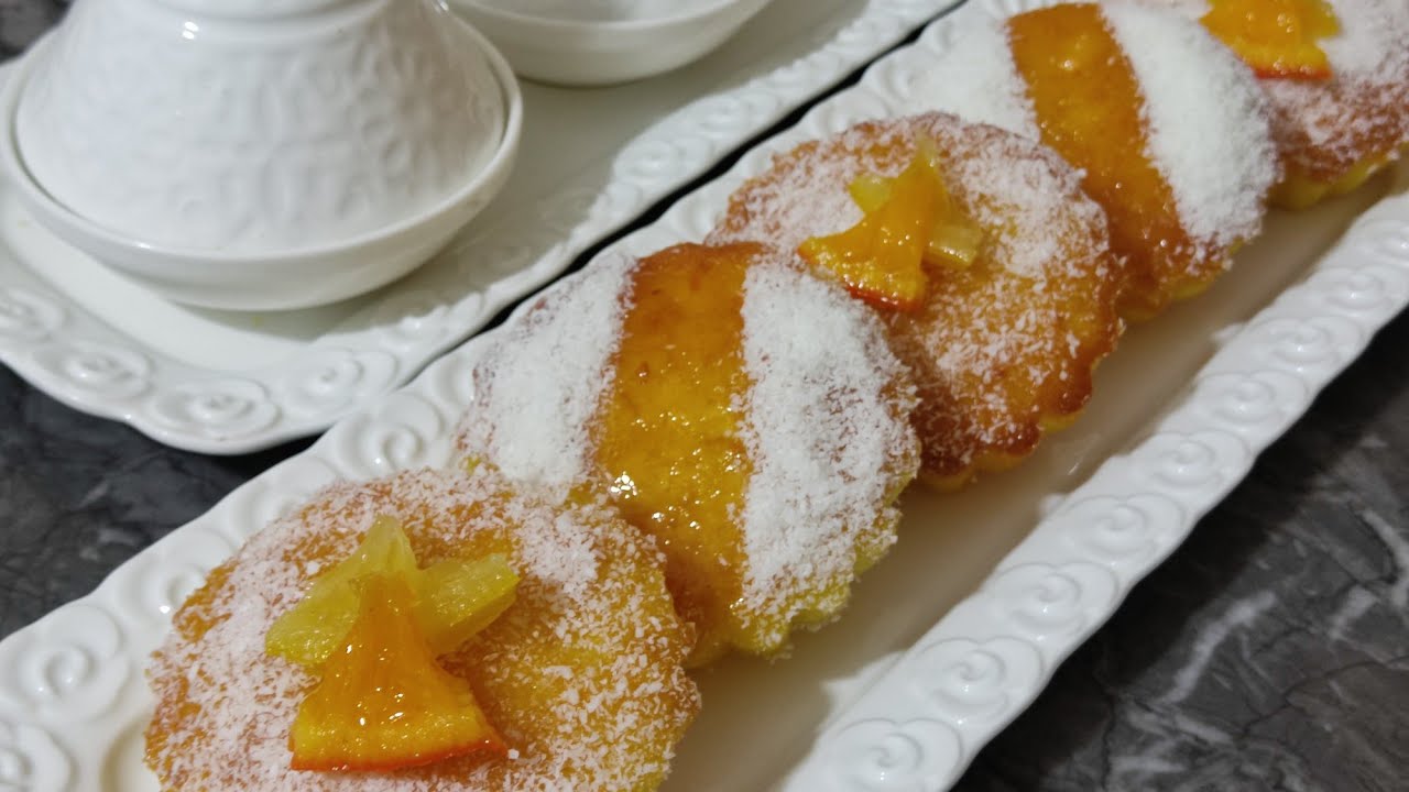 ألذ بسبوسة سريعة على اليوتيوب هشة تذوب في الفم بالليمون الحامض ،😲😱🍋🥭🍊🍋