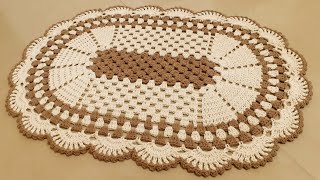 TAPETE OVAL MAIS VENDIDO DO MOMENTO, FÁCIL E ECONÔMICO #tapetedecroche #tapeteoval #crochet