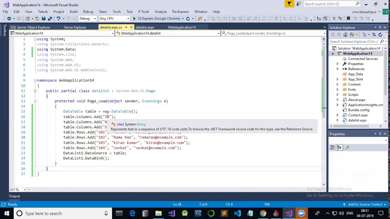asp.net data list view - YouTube