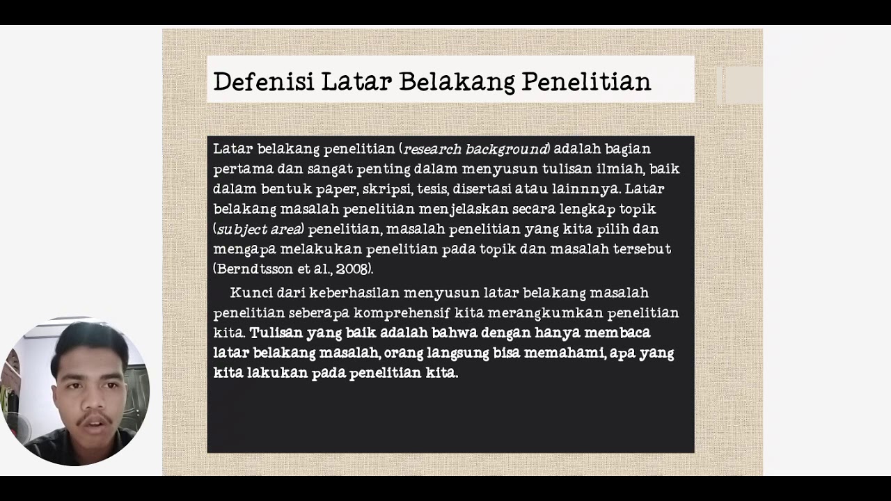 Cara membuat latar belakang penelitian 