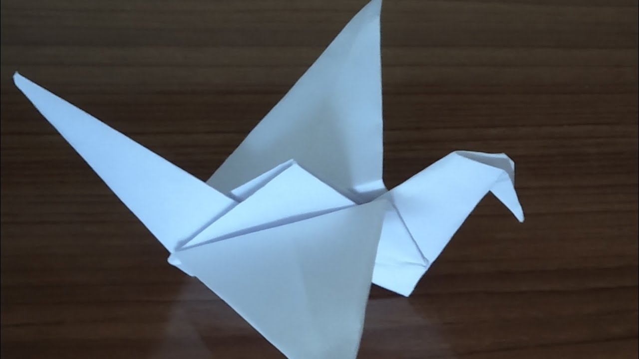 How to make easy origami flapping bird YouTube