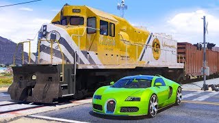 Süper Hızlı Arabalar vs Hızlı Tren Yarışıyor - GTA 5 screenshot 5