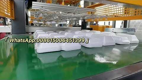 ps take away food box making machine, ps foam food packing box production line with manipulator
