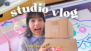 Studio Vlog : Making new business cards and revamping my shop for 2024