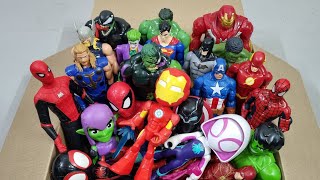 SPIDERMAN VS IRONMAN VS CAPTAIN AMERICA VS HULK VS VENOM VS SUPERMAN SUPERHERO AVENGERS UNBOXING