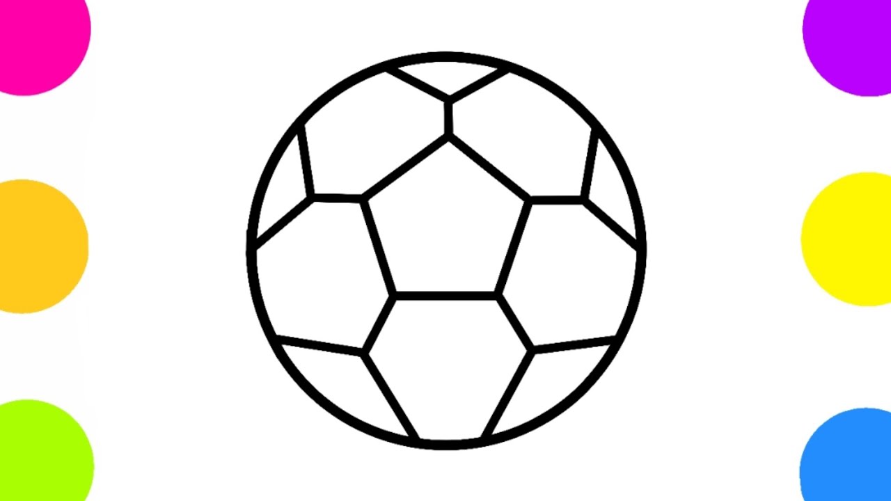 Como desenhar uma bola de futebol fácil ⚽ Desenhos infantis - YouTube