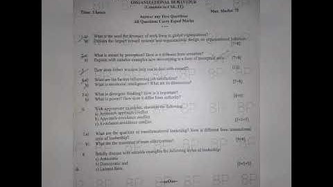 B.tech 4th year 2 semester previous year question papers July 2021 #organizational behaviour#CS#IT#